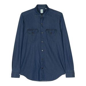 FINAMORE Men's Denim Shirt Men DENIM Shirts